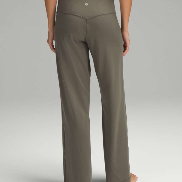 Lululemon Align High-Rise Wide-Leg Pant Size 14 Carob Brown Green Nulu $128 - Picture 2 of 5